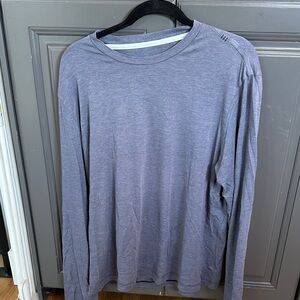 lululemon athletica Men's Heathered Long Sleeve Tee in Blue